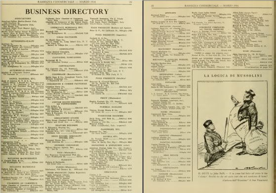 Business Directory, marzo 1936